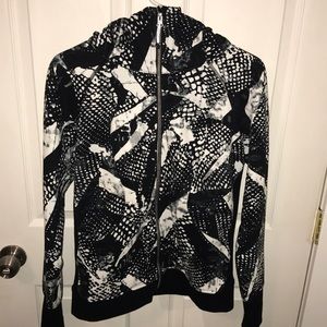 Black and white lulu scuba hoodie